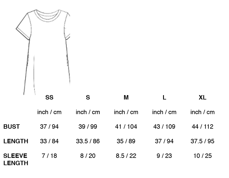 size chart short dress